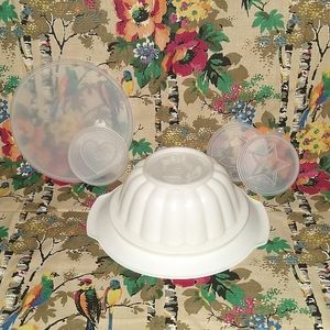 Vintage Tupperware Jel-n-serve 7 Piece Set